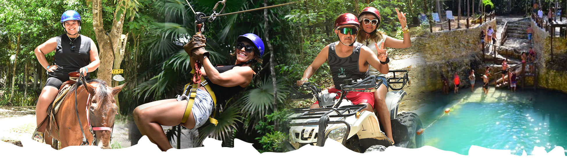 Extreme Jungle Tour Adventure in Cancun with ATV, Ziplines and Horseback